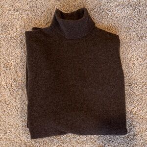 Men’s Brooks Brothers Medium Cashmere Turtleneck Sweater - Brown